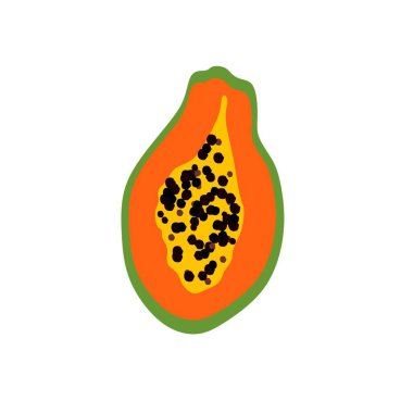 Şablon düzeni tropikal tarzda. Tropikal yapraklar ve papaya. Egzotik botanik. Tasarım için çerçeve. Bir dizi vektör tropikal bayraklar. Parlak renklerde bir arka plan. Web sitesi, spa ve kartpostallar için uygun