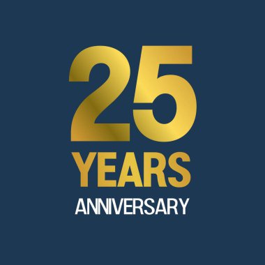 Bir bayram, düğün, tebrik kartı, davet ve parti için altın renkli logo 10,18,20,25,30,50,55,60 yıllığına