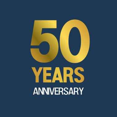 Bir bayram, düğün, tebrik kartı, davet ve parti için altın renkli logo 10,18,20,25,30,50,55,60 yıllığına