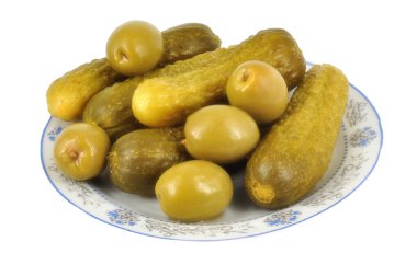 Cucumbers with olives clipart