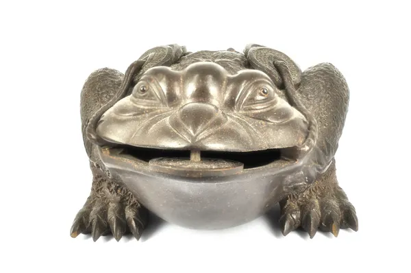 Chinese toad with a coin — Stock Photo, Image