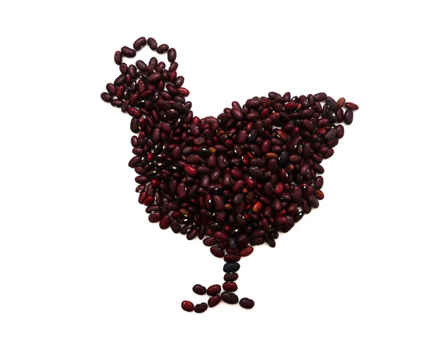 Beyaz arka planda fasulye tavuğu, bitki bazlı et, vegan eti, yapay et, guruptan yapılmış tavuk.