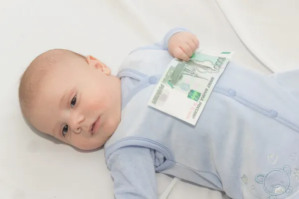 Baby business financier — Stock Photo, Image