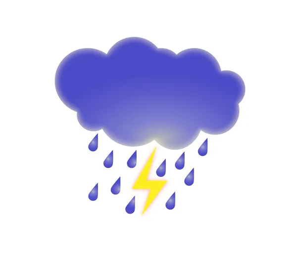 Vector illustration forecast storm — Stock Vector