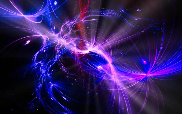 Simgeler, dijital tasarım ve grafikler için işaretler, çeşitli şekillerde ve gölgelerde kullanılacak siyah arkaplan üzerindeki fantastik enerji dalgalarının soyut bilgisayar çizimleri.