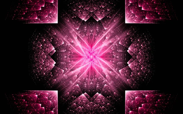Digitale Illustration Abstraktes Bild Erzeugt Fraktale Hintergrundbild Portalmuster Verschiedener Geometrischer — Stockfoto