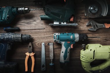 Elektrikli el aletleri fotoğraf işleme.