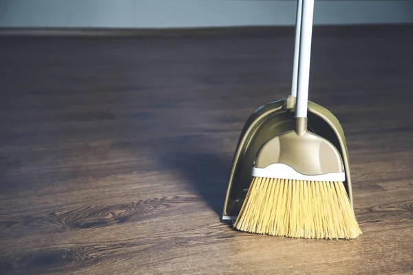 Broom Dustpan Cleaning Equipment Set — Stock Photo, Image