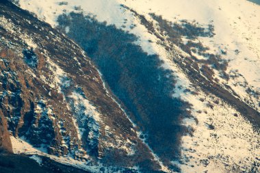 Dağın kışın Doku Arkaplanı