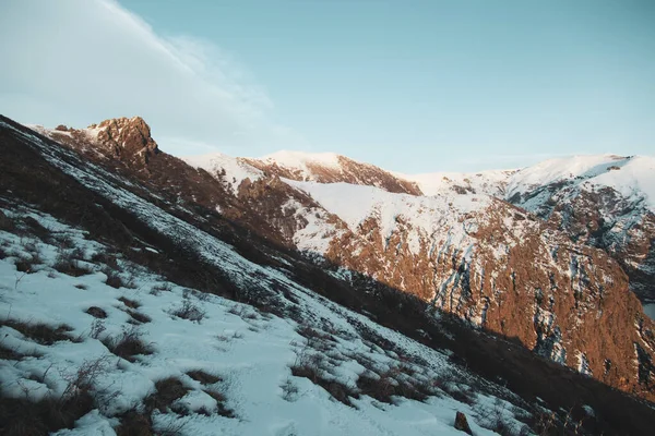 Snowy Mountain Armenia Sky — Stock Photo, Image