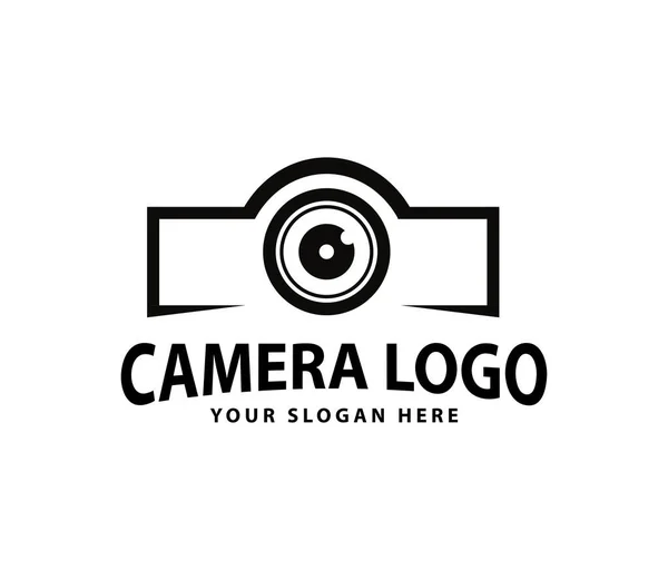Fotografia Fotocamera Logo Design Creativo Logo — Vettoriale Stock