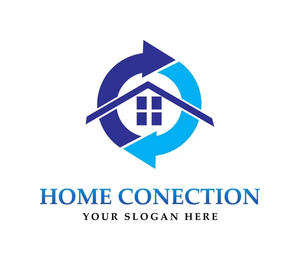 ev bağlantısı logosu tasarımı, yaratıcı logo