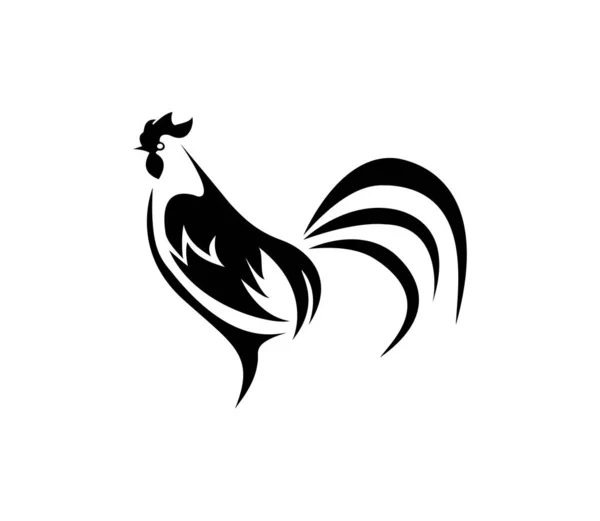 雄鶏のロゴベクトルアイコン創造的な現代的なシンプルなロゴ — ストック写真