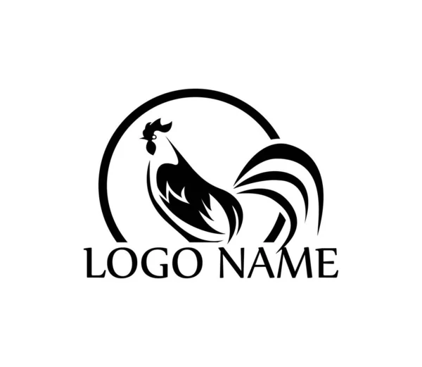 Rooster Logo Vektör Simgesi Yaratıcı Basit Modern Logo — Stok fotoğraf