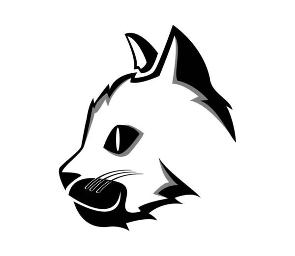 Kočka Hlava Logo Vektor Ikona Kreativní Moderní Jednoduché Logo — Stock fotografie