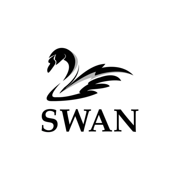 Swan Λογότυπο Δημιουργική Σύγχρονη Έμπνευση Λογότυπο — Φωτογραφία Αρχείου