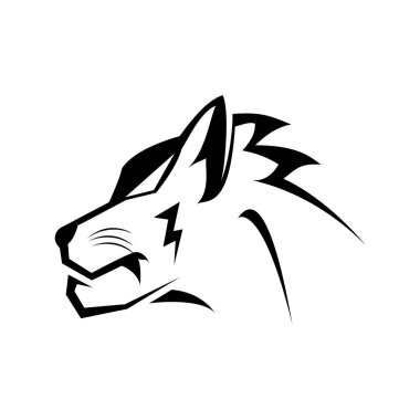 kedi logosu, baş logo, yaratıcı modern logo, logo ilhamı