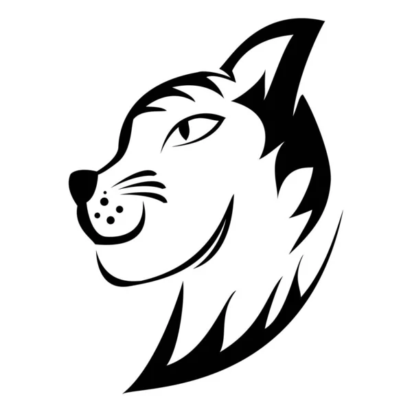 猫のロゴ 頭のロゴ 創造的な現代のロゴ ロゴインスピレーション — ストック写真