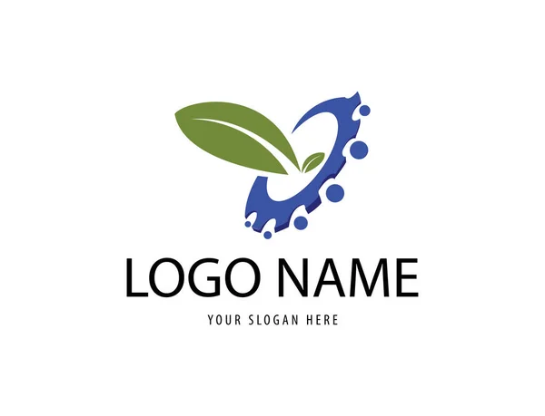 Biotecnologia Criativa Logotipo Design Vector — Fotografia de Stock