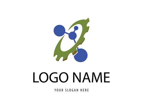 yaratıcı biyoteknoloji logo tasarım vektörü