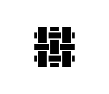 örülmüş logo tasarımı, basit yaratıcı logo