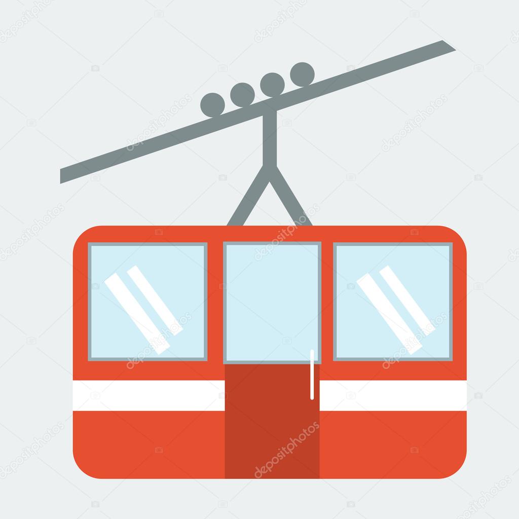 Funicular Cable Car Illustration