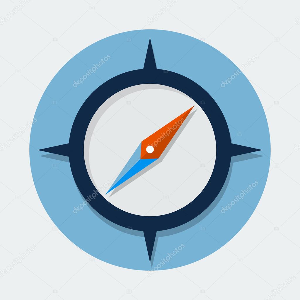 Compass flat icon