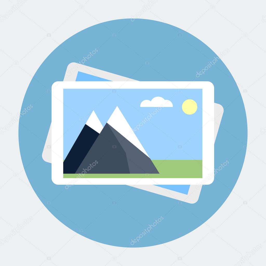 Photo gallery flat icon