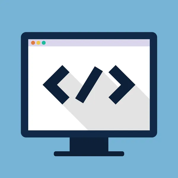 Code-Flat-Icon — Stockvektor