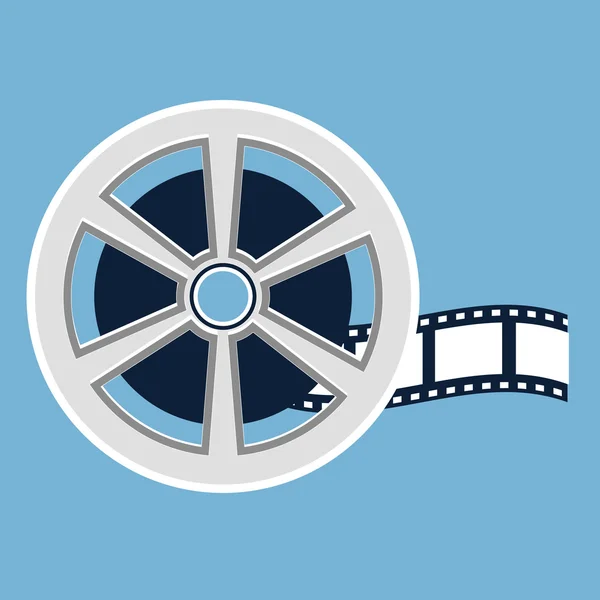 Film reel flat ikonen — Stock vektor