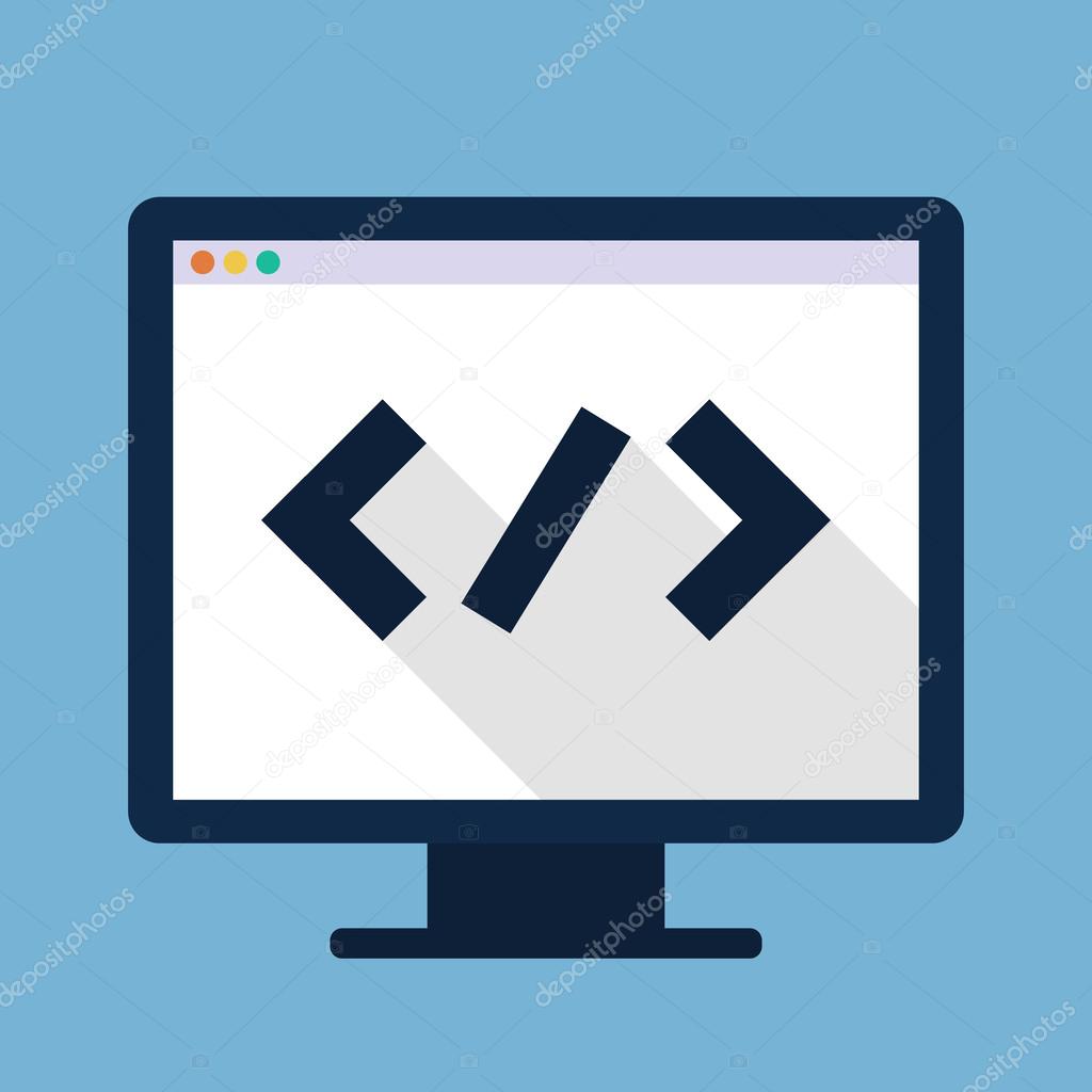Code flat icon