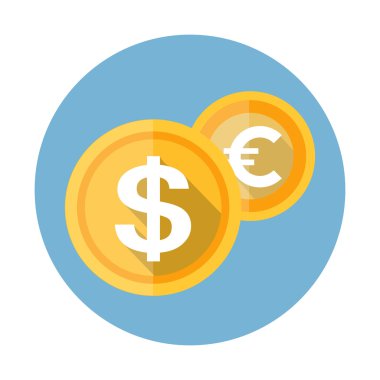 bozuk para düz simgesi