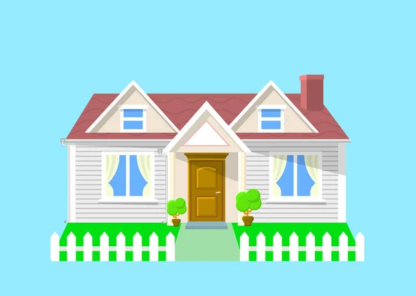 Building House Flat Illustration Home Vector Icon — Stock vektor