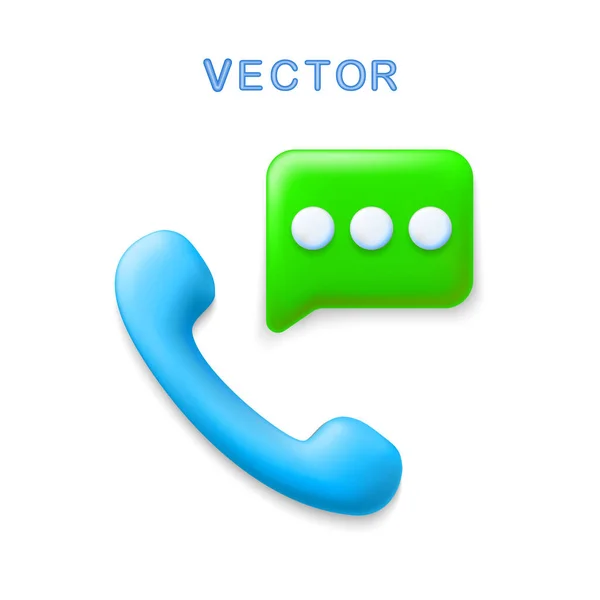 Teléfono Teléfono Mensaje Burbujas Icono Vector — Vector de stock