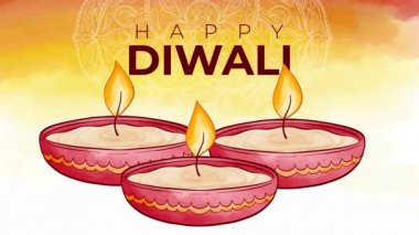 Mutlu Diwali Festivali - Diwali ışığı yanıyor. Animasyon, Diwali 'nin videosu. Mutlu bayramlar. Diwali Geçmişi, Diwalicelebration - Diwali, Deepavali Geleneksel. Işık Festivali pooja - Hindu (Hinduizm)