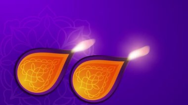 Mutlu Diwali Festivali - Diwali ışığı yanıyor. Animasyon, Diwali 'nin videosu. Mutlu bayramlar. Diwali Geçmişi, Diwalicelebration - Diwali, Deepavali Geleneksel. Işık Festivali pooja - Hindu (Hinduizm)