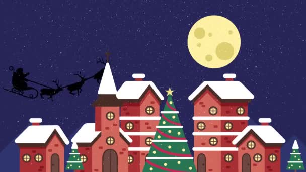 Vacanze Natale Auguri Buon Natale Incredibile Natale Sfondo Rosso Con — Video Stock