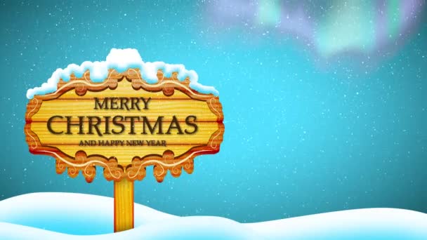Kerstvakantie Groeten Vrolijk Kerstfeest Geweldige Kerst Rode Achtergrond Met Vallende — Stockvideo