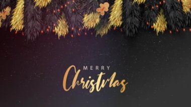 Noel Tatili Selamlar Mutlu Noeller Muhteşem Noel Kızıl Arkaplan Yağan kar ve kar taneleriyle. Mutlu noeller ve mutlu yıllar. Noel ağacı ve düşen kar taneleriyle Mutlu Noeller konsepti animasyonu.