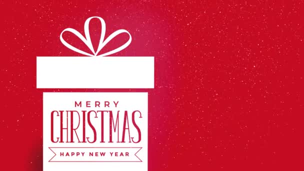 Christmas Holidays Greetings Merry Christmas Amazing Christmas Red Background Falling — Stock Video