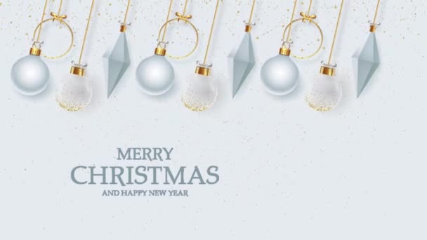 Noel Tatili Selamlar Mutlu Noeller Muhteşem Noel Kızıl Arkaplan Yağan — Stok video