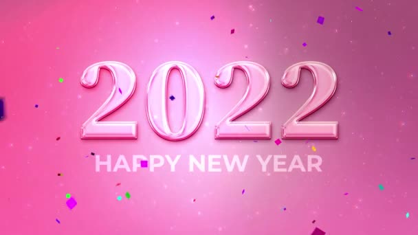 2022 Happy New Year Background Colorfully Christmas Background 2022 New — 图库视频影像