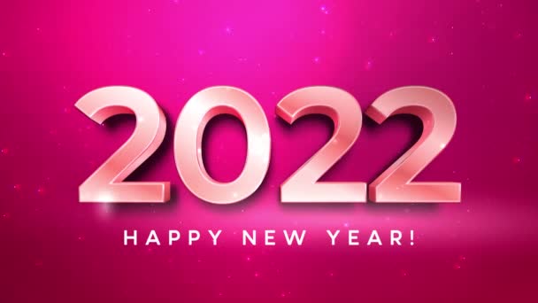 2022 Gelukkig Nieuwjaar Achtergrond Kleurrijk Kerst Achtergrond 2022 Nieuwjaar Vakantie — Stockvideo