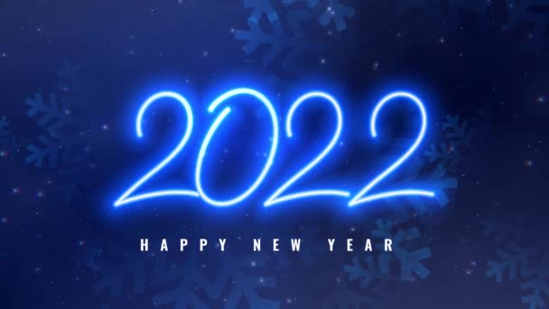 2022 Happy New Year Background Colorfully Christmas Background 2022 New — Stock Video