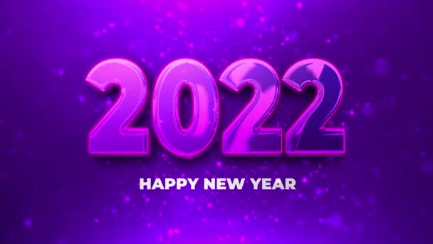 2022 Felice Anno Nuovo Sfondo Colorato Natale Sfondo 2022 Nuovo — Video Stock