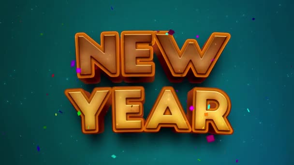 Mooie Gelukkig Nieuwjaar 2022 Vrolijke Feestdagen Concept Animatie Met Gloeiende — Stockvideo