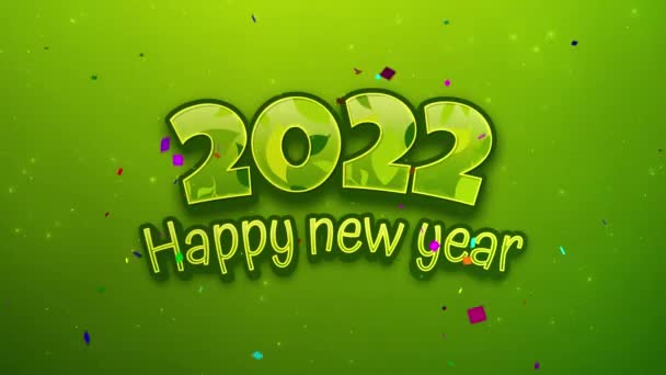 Beautiful Happy New Year 2022 Happy Holidays Concept Animation Glowing — Vídeo de Stock