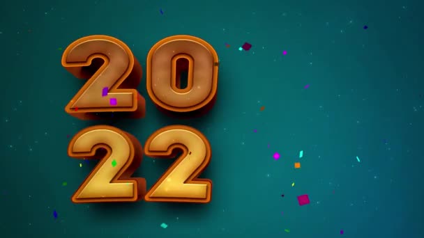 Beautiful Happy New Year 2022 Happy Holidays Concept Animation Glowing — Video Stock