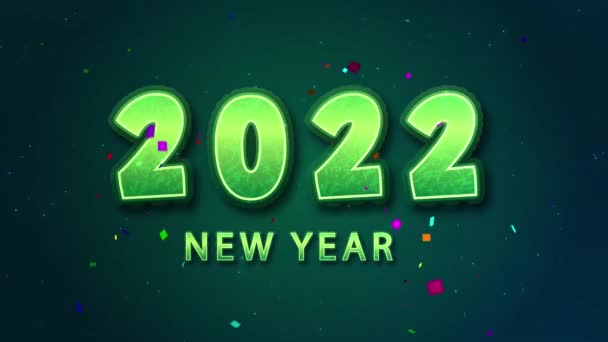 Beautiful Happy New Year 2022 Happy Holidays Concept Animation Glowing — Vídeo de Stock