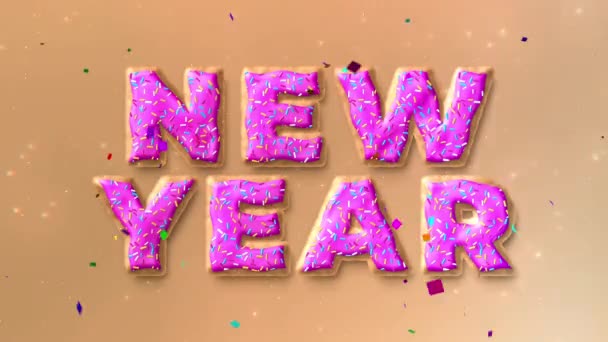 Όμορφο Ευτυχισμένο Νέο Έτος 2022 Και Χαρούμενες Διακοπές Έννοια Animation — Αρχείο Βίντεο